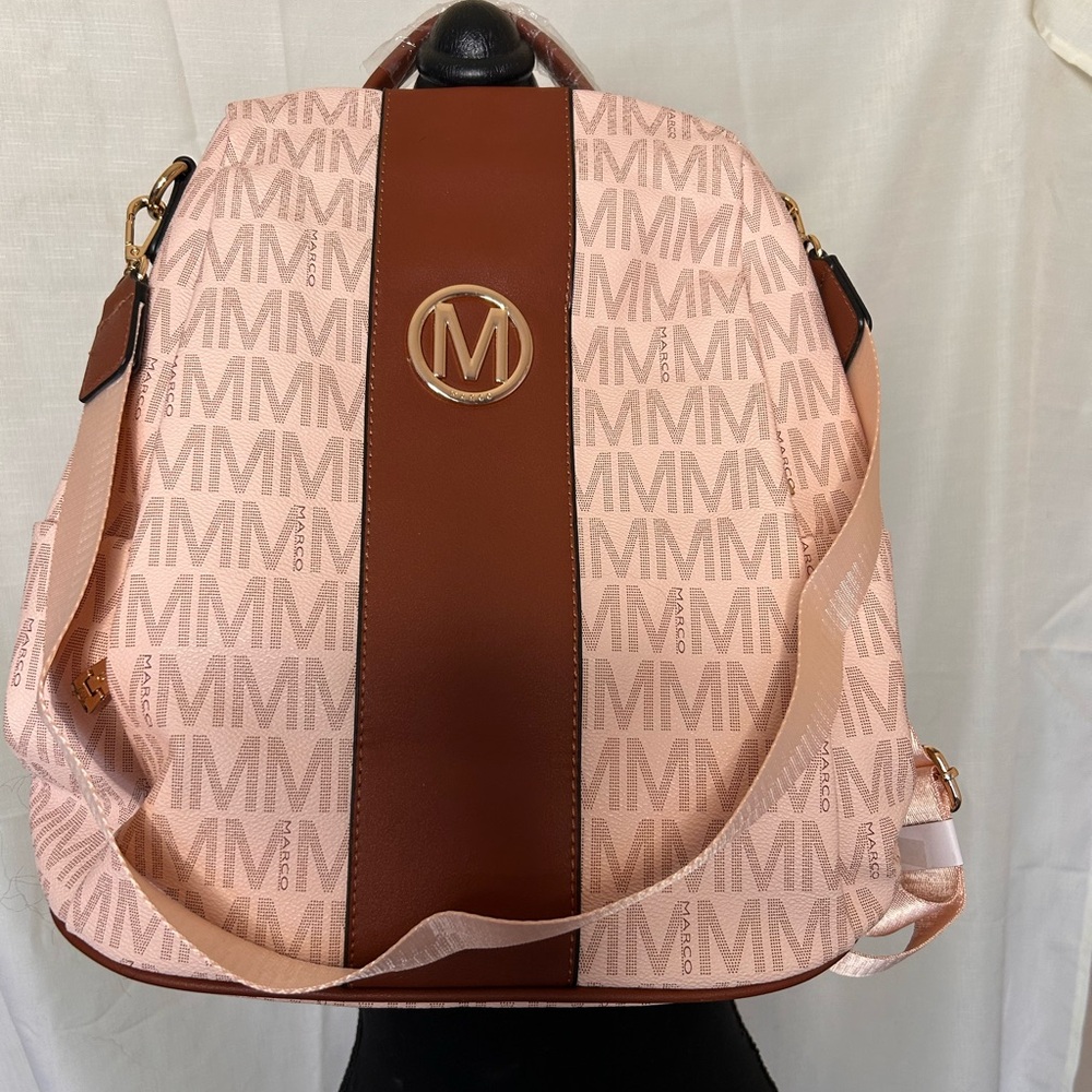 Stylish  Backpack w/ Gold Accents
